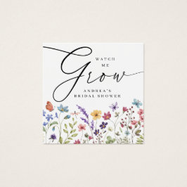 私の成長を見る開花ブライダルシャワーお願いギフトラベル