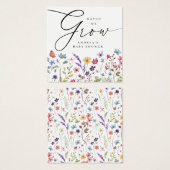 私の成長を見る開花赤ちゃんシャワー好意ギフトラベル (正面&裏面)