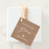 私の成長を見る、植物の赤ちゃんシャワーラベル、クラフト フェイバータグ (インサイチュ)