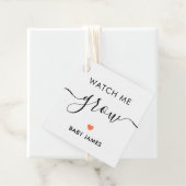 私の成長を見る、植物の赤ちゃんシャワーラベル、サンゴ フェイバータグ (インサイチュ)