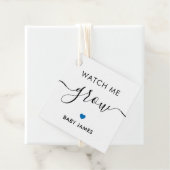 私の成長を見る、植物の赤ちゃんシャワーラベル、青 フェイバータグ (インサイチュ)