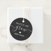 私の成長を見る、植物の赤ちゃんシャワーラベル、黒板 フェイバータグ (インサイチュ)