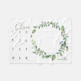 私の成長を見る – 水色のフォトブランケット フリースブランケット