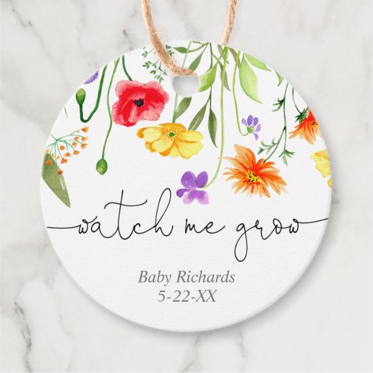 私の成長を見カラフルる春野花 フェイバータグ (正面)