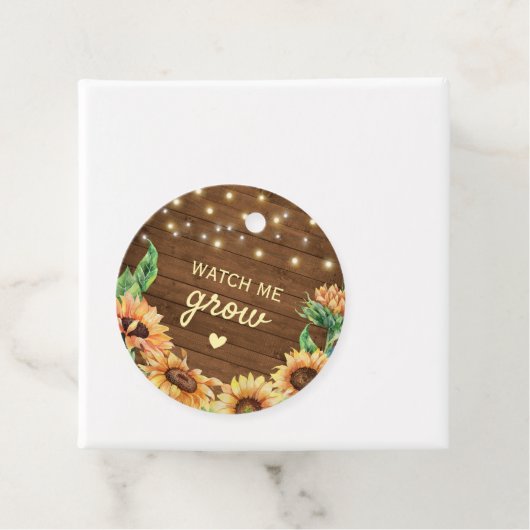 私の成長を見素朴る赤ちゃんシャワーミニ植物ポット フェイバータグ (インサイチュ)