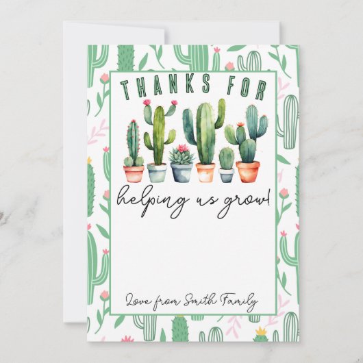 私の成長カー救済ドホルダー先生ありがとう 招待状 (正面)