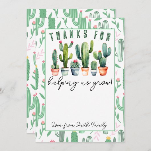 私の成長カー救済ドホルダー先生ありがとう 招待状 (正面/裏面)