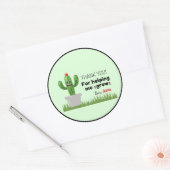 私の成長ステッ救済カーをありがとう ラウンドシール (封筒)