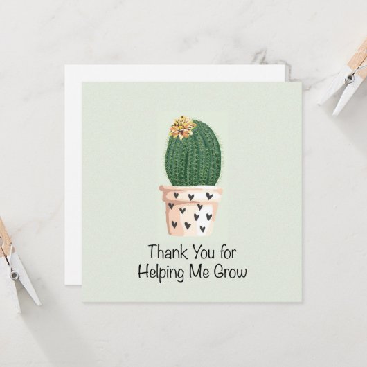 私の成長救済に感謝する先生ギフトカード カード (正面/裏面インサイチュ)
