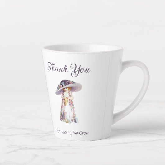 私の成長救済に感謝先生 カフェラテマグ (右)