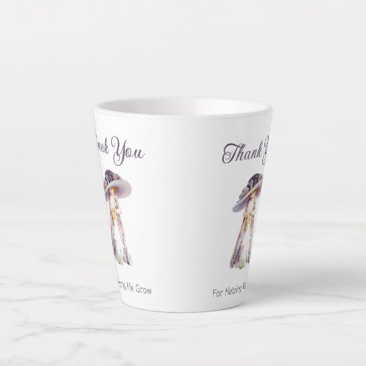 私の成長救済に感謝先生 カフェラテマグ (正面)