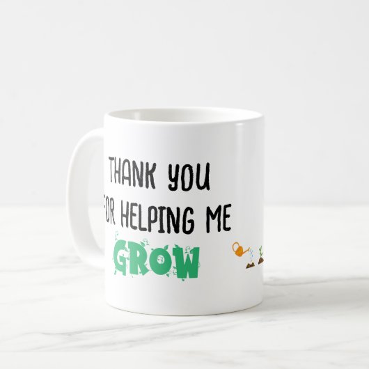 私の成長救済に感謝 – Teac感動的 コーヒーマグカップ (正面左)