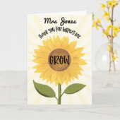 私の成長救済先生カード カード (黄色い花)