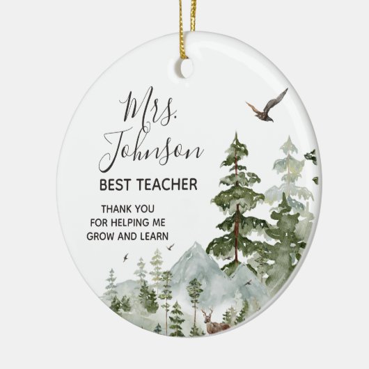 私の成長救済先生冬に感謝 セラミックオーナメント (左)