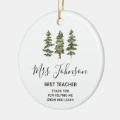 私の成長救済先生松ありがとう セラミックオーナメント (左)