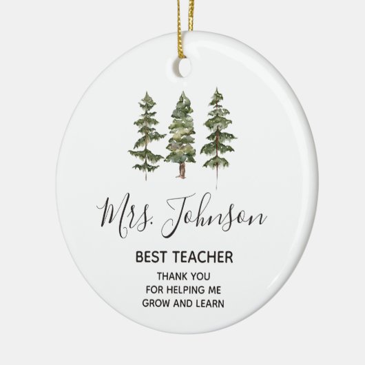 私の成長救済先生松ありがとう セラミックオーナメント (左)