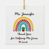 私の成長救済先生評価に感謝 セラミックオーナメント (裏面)