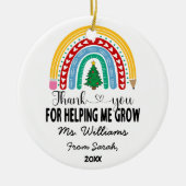 私の成長救済先生評価に感謝 セラミックオーナメント (正面)