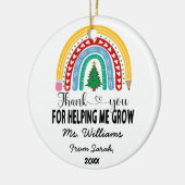 私の成長救済先生評価に感謝 セラミックオーナメント (左)