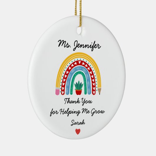 私の成長救済先生評価に感謝 セラミックオーナメント (右)