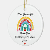 私の成長救済先生評価に感謝 セラミックオーナメント (左)