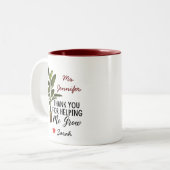 私の成長救済先生評価に感謝 ツートーンマグカップ (正面左)