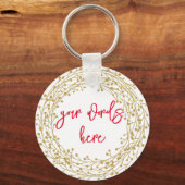 私の成長救済先生評価金ゴールドリース キーホルダー (裏面)