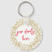 私の成長救済先生評価金ゴールドリース キーホルダー (裏面)