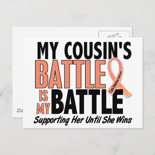 私の戦いはいとこの子宮がん ポストカード (正面/裏面)