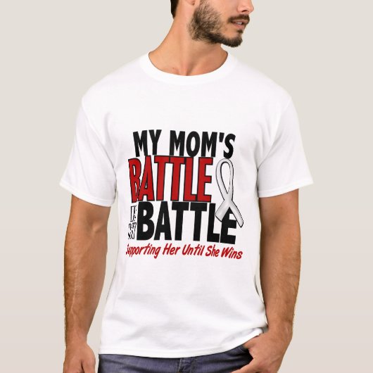私の戦い余りに1人のお母さんの骨/肺癌 Tシャツ (正面)