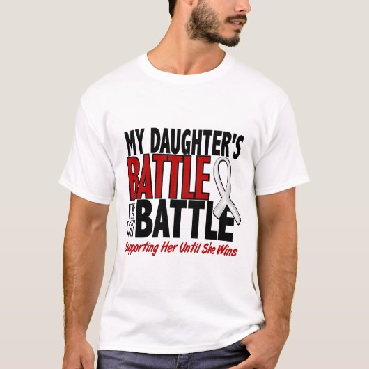 私の戦い余りに1人の娘の骨/肺癌 Tシャツ (正面)