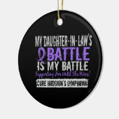 私の戦い余りに2人の義理の娘のHodgkinsのリンパ腫 セラミックオーナメント (左)