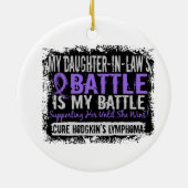私の戦い余りに2人の義理の娘のHodgkinsのリンパ腫 セラミックオーナメント (裏面)