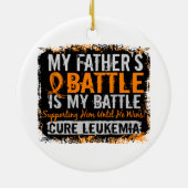 私の戦い2人の白血病父 セラミックオーナメント (裏面)