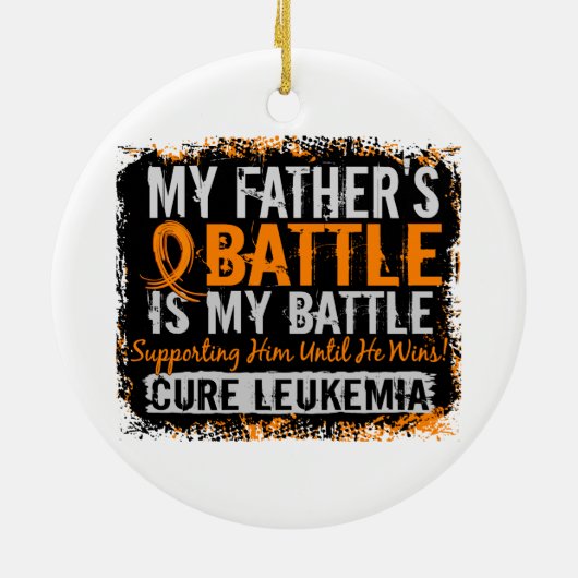 私の戦い2人の白血病父 セラミックオーナメント (裏面)