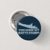私の戦艦沈む! レトロのしゃれているなボタン 缶バッジ (正面&裏面)