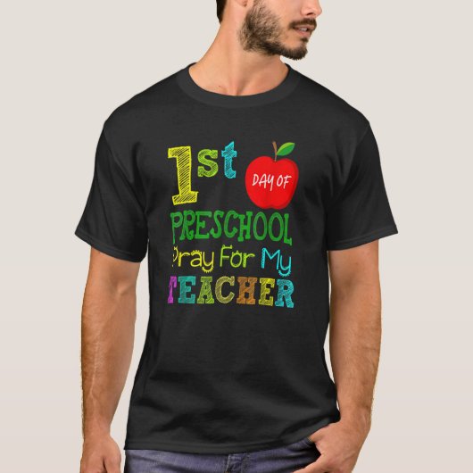 私の戻る私の祈先生のための就学初日 Tシャツ (正面)