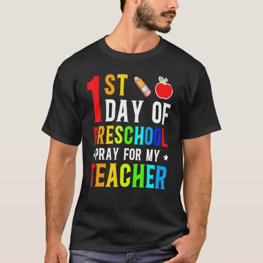 私の戻る私の祈先生のための就学初日 Tシャツ (正面)