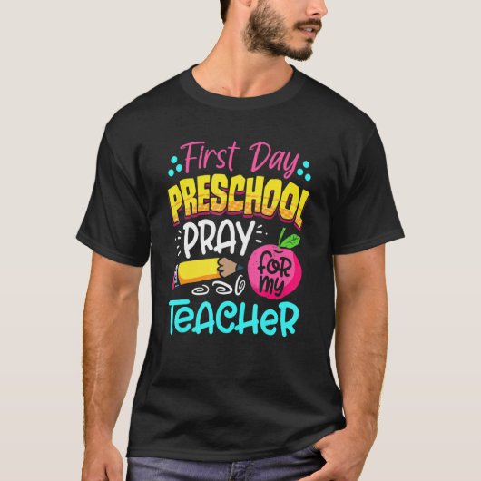 私の戻る私の祈先生のための就学初日 Tシャツ (正面)