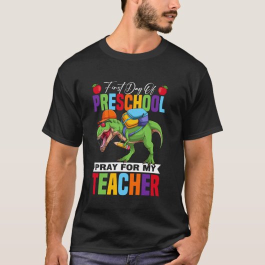 私の戻る私の祈先生のための就学初日 Tシャツ (正面)