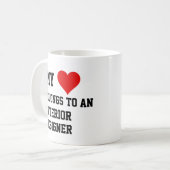 私の所属はインテリアデザイナーマグ コーヒーマグカップ (正面左)