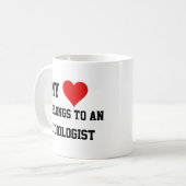 私の所属は聴覚学者マグカップ コーヒーマグカップ (正面左)