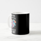 私の手が忙しいと思うなら 自閉症 Awareness コーヒーマグカップ (正面左)