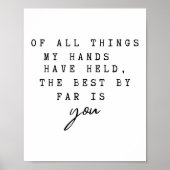 私の手が握っている全ての事の最高の中で ポスター (正面)