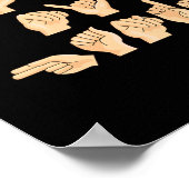 私の手でアメリカの手話をする ポスター (角)