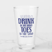 私の手で飲む引用文海軍モダン沿岸 タンブラーグラス (裏面)