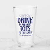 私の手で飲む引用文海軍モダン沿岸 タンブラーグラス (正面)