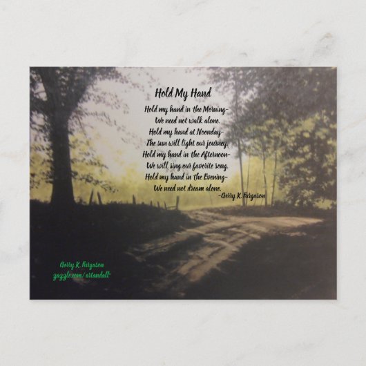 私の手はがきを持つ ポストカード (正面)