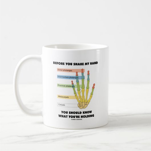 私の手を揺する前にあなたは握る何を知って下さい コーヒーマグカップ (左)
