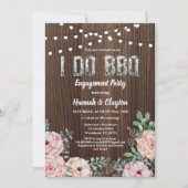私の手作りBBQパーティーの招待状。素朴な木製 招待状 (正面)